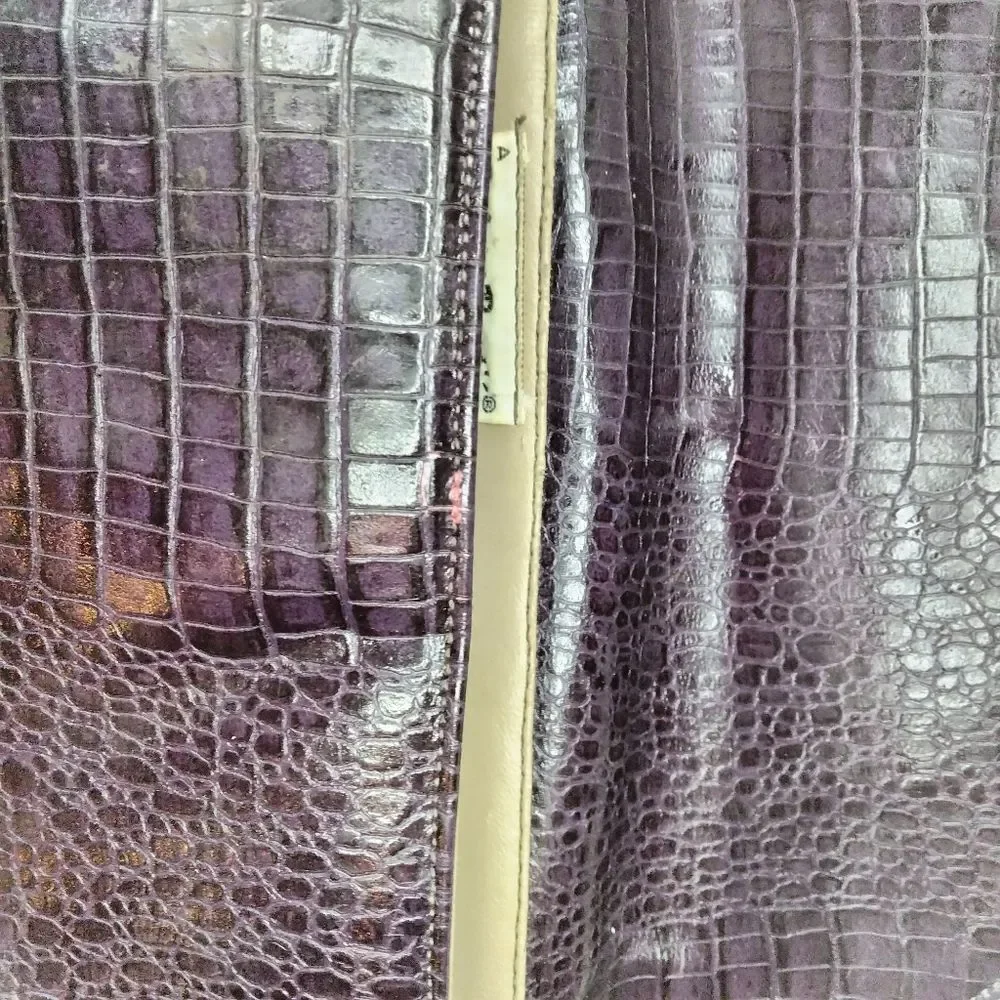 Vintage Robert Bestien Shoulder Bag Crocodile Embossed Pattern Leather Purse